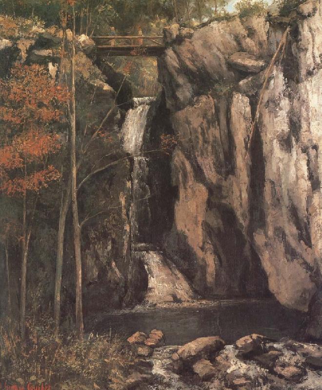 Gustave Courbet Waterfall Norge oil painting art